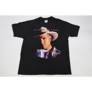 Vintage Garth Brooks Fresh Horses Tour 1996 Mens XL Country Shirt Black USA Made